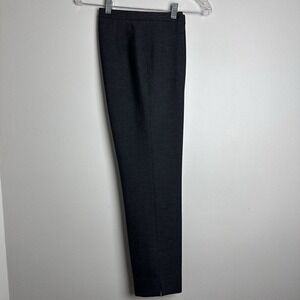 Caroline Freese Flat Front Dress Pant Size Small Italian 40 Charcoal Gray Taper